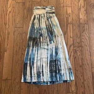 Valerie Bali Silk Tie Dye Strapless Dress-S